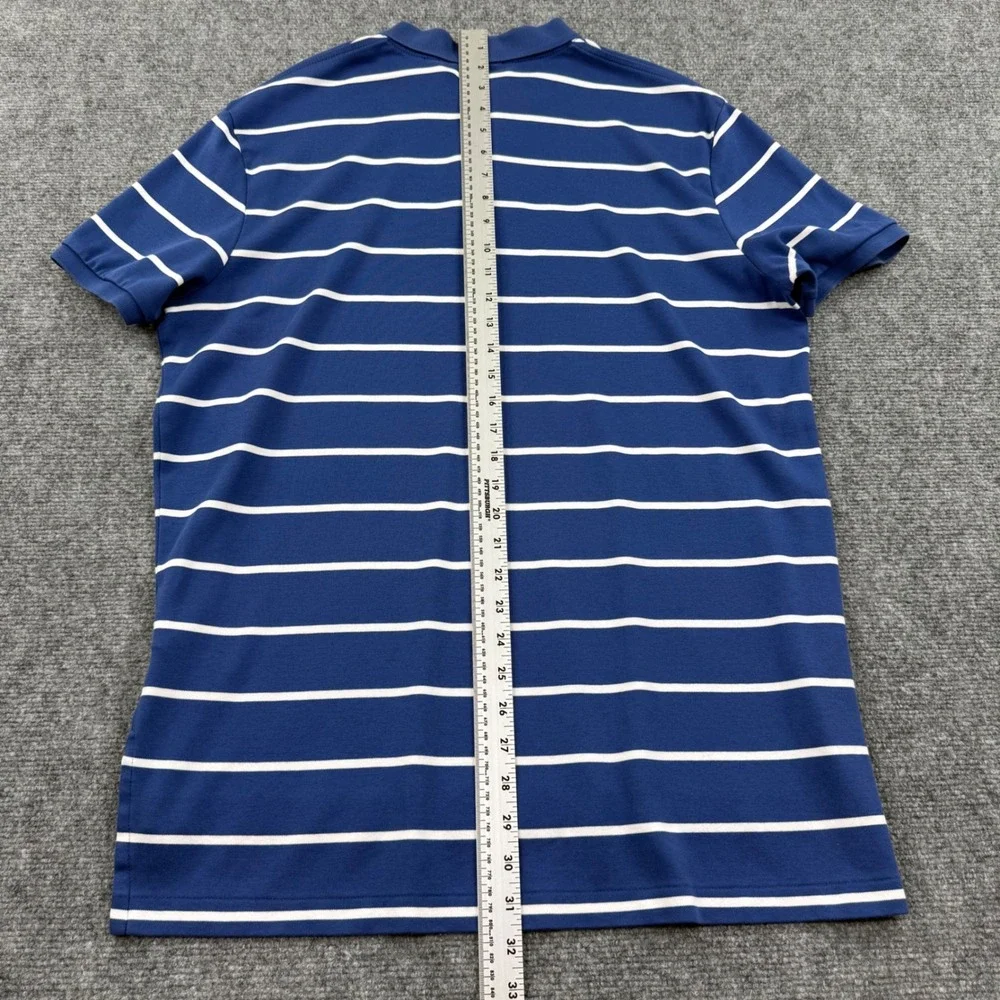 Polo Ralph Lauren Polo‎ Shirt XL Blue Striped Short Sleeve Excellent Mens